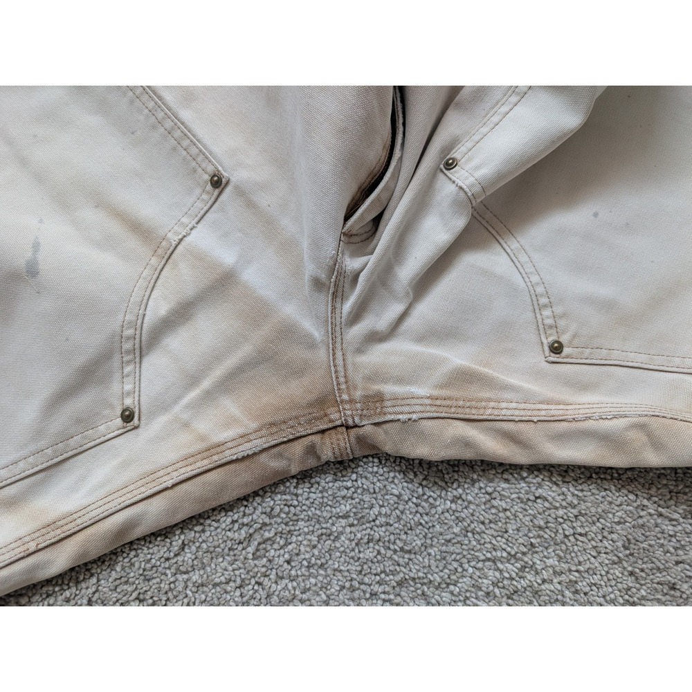 Vintage Carhartt B136 BRN DoubleKnee Pants Mens 36x30 Distressed & Faded MiUSA - Picture 9 of 10